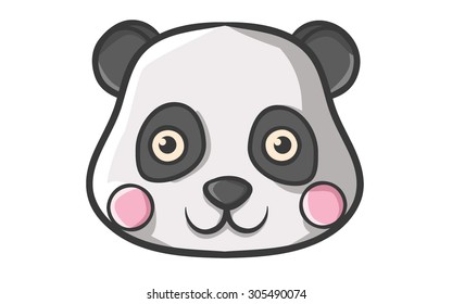 An illustration of panda head