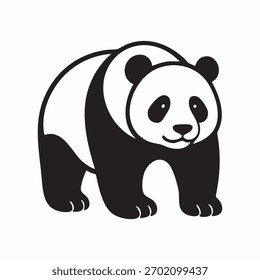 Abbildung eines Panda auf weißem Hintergrund