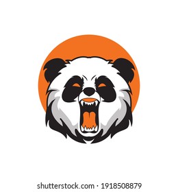 
Illustration of a panda roaring. Panda logo. Panda designs for t-shirts, posters, logos or stickers