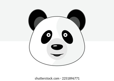 Ilustración de un fondo blanco vectorial panda