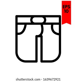illustration of pants flat icon
