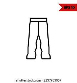 illustration of pants line icon