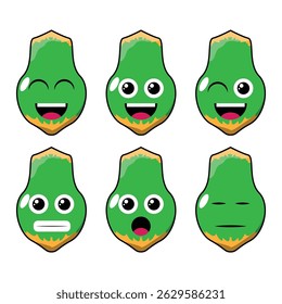 The Illustration of Papaya Emoticon 