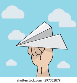 Illustration paper airplane