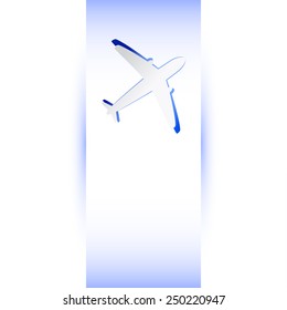 illustration of  paper airplane on white background
