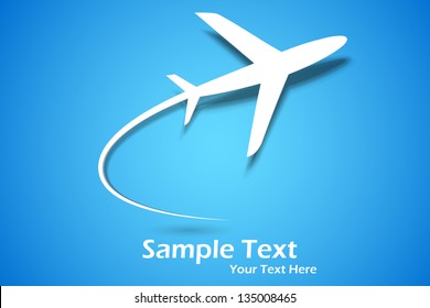 illustration of paper airplane taking off