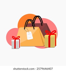 Illustration paper bag, gif for sale