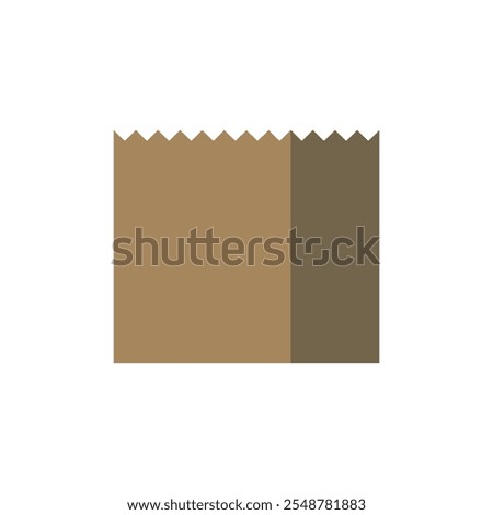 Illustration paper bag unique design with blank background