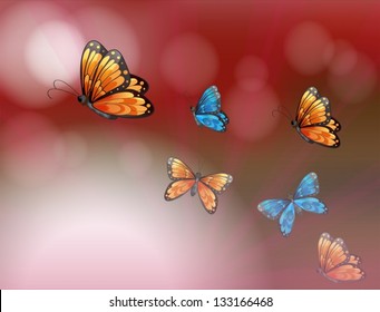 Illustration of a paper with butterflies