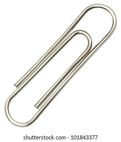 Illustration of a paper clip on white