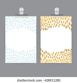 Illustration with paper clip. Template design