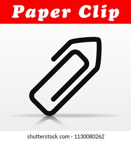 Illustration of paper clip vector icon design