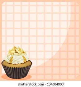 Illustration of a paper with a cupcake