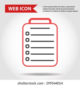 Illustration of paper document web icon, vector.