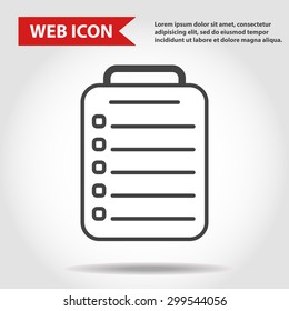 Illustration of paper document web icon, vector.
