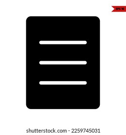 illustration of paper glyph icon