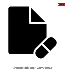 illustration of paper glyph icon