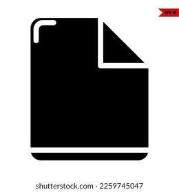 illustration of paper glyph icon