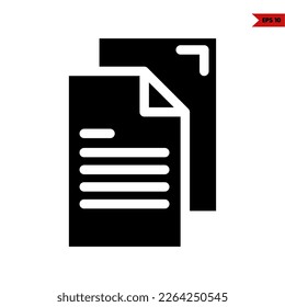 illustration of paper glyph icon