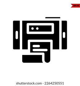 illustration of paper glyph icon