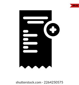 illustration of paper glyph icon