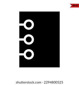 illustration of paper glyph icon