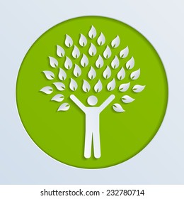 Illustration of a paper human tree