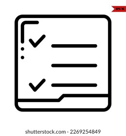 illustration of paper line icon
