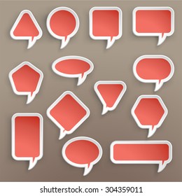 illustration of paper lists set with different shapes and color