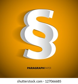 Illustration of paper paragraph symbol - vector