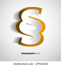 Illustration of paper paragraph symbol - vector