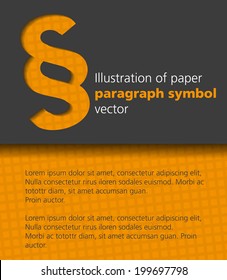 Illustration of paper paragraph symbol - vector 