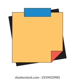 Illustration paper retro unique design with blank background