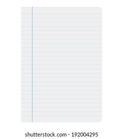illustration of paper sheet with margin lines