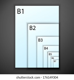 Illustration Paper Size Format B: เวกเตอร์สต็อก (ปลอดค่าลิขสิทธิ์ ...