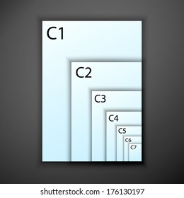 Illustration with paper size of format C