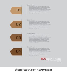 illustration paper tag vector for Abstract business infographic  background