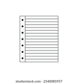 Illustration paper task strip with blank background