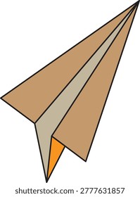 illustration of paper that is folded and can be flown