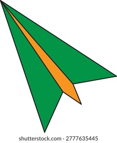 illustration of paper that is folded and can be flown