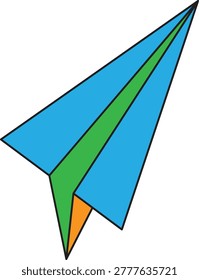 illustration of paper that is folded and can be flown