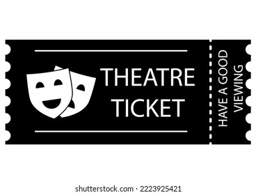 Illustration of paper ticket on white background