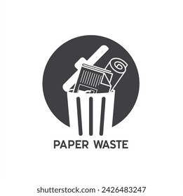 illustration of paper waste, vector art.