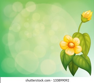 Ilustración de un papel con una flor amarilla