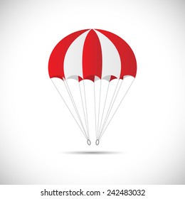Illustration of a parachute isolated on a white background.
