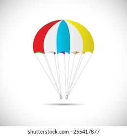 Illustration of a parachute isolated on a white background.