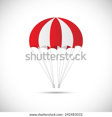 Illustration of a parachute isolated on a white background.