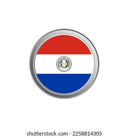 Illustration of Paraguay flag Template