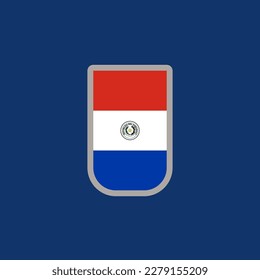 Ilustración de la plantilla de bandera de Paraguay