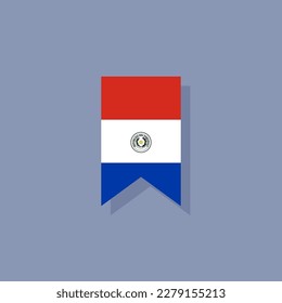 Illustration of Paraguay flag Template